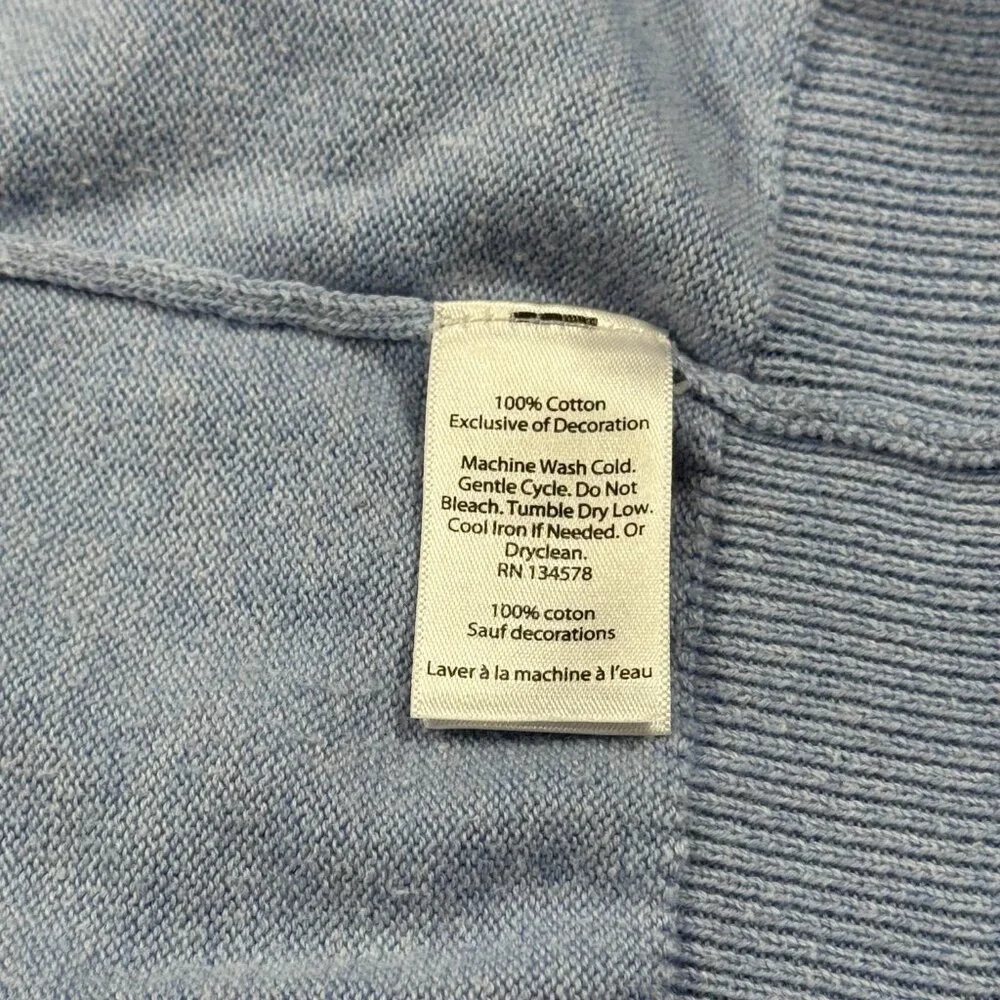 Vineyard Vines Light Blue Quarter Zip Quiet Luxury Preppy Men's Sweater (Size L) - Picture 11 of 13